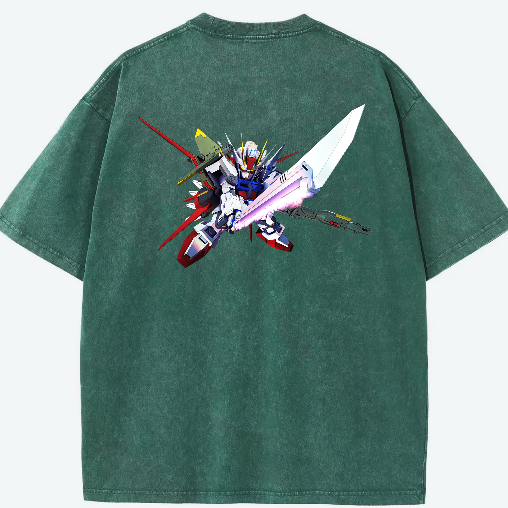 （画像用） 機動戦士ガンダム Mobile Suit Gundam 綿100% ヴィンテージ風 半袖Tシャツ（背面プリント）